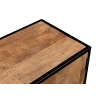 Tv-alus STURDY naturaalne puit / must, 160x40xH45 cm