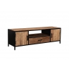 Tv-alus STURDY naturaalne puit / must, 160x40xH45 cm