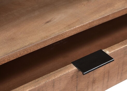 Tv-alus VALDEZ naturaalne puit / must, 150x40xH45 cm