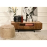 Tv-alus VALDEZ naturaalne puit / must, 150x40xH45 cm