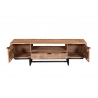 Tv-alus VALDEZ naturaalne puit / must, 150x40xH45 cm