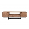 Tv-alus VALDEZ naturaalne puit / must, 150x40xH45 cm
