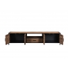 Tv-alus STURDY naturaalne puit / must, 220x40xH50 cm