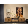 Tv-alus STURDY naturaalne puit / must, 220x40xH50 cm