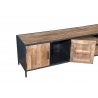 Tv-alus STURDY naturaalne puit / must, 220x40xH50 cm