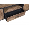 Tv-alus STURDY naturaalne puit / must, 220x40xH50 cm