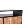 Kummut STURDY naturaalne pruun / must, 180x40xH85 cm
