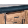 Kummut STURDY naturaalne pruun / must, 180x40xH85 cm