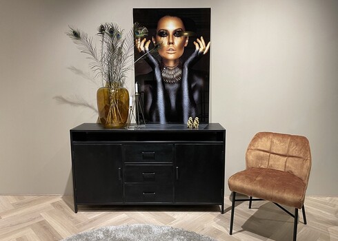 Kummut KALA must, 150x40xH85 cm