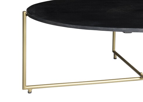 Diivanilaud ANTHONY must / vask, 110x40xH40 cm