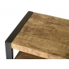 Tv-alus NAIROBI naturaalne puit / must, 150x45xH50 cm