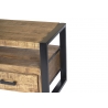 Tv-alus NAIROBI naturaalne puit / must, 150x45xH50 cm