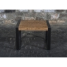 Diivanilaud NAIROBI naturaalne puit / must, 60x60xH40 cm