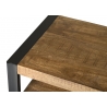 Tv-alus NAIROBI naturaalne puit / must, 120x45xH50 cm