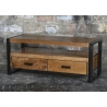 Tv-alus NAIROBI naturaalne puit / must, 120x45xH50 cm