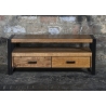 Tv-alus NAIROBI naturaalne puit / must, 120x45xH50 cm