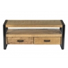 Tv-alus NAIROBI naturaalne puit / must, 120x45xH50 cm