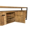 Kummut NAIROBI naturaalne puit / must, 210x45xH80 cm