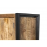 Kapp-riiul NAIROBI naturaalne puit / must, 100x43xH150 cm