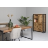 Kapp-riiul NAIROBI naturaalne puit / must, 100x43xH150 cm