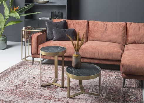 Abilaud GLENNIS must / kuld, 40x40xH55 cm