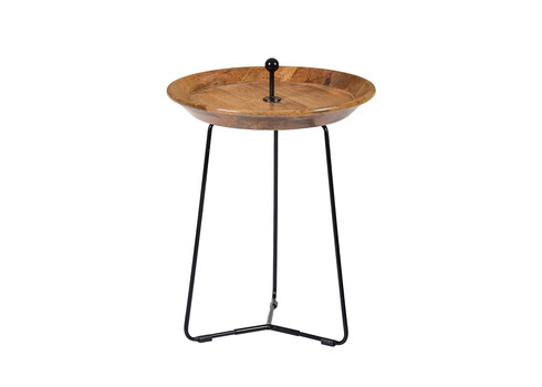 Abilaud NANCY naturaalne / must, 45x45xH53 cm