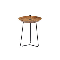 Abilaud NANCY naturaalne / must, 45x45xH53 cm