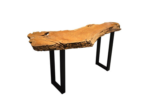 Konsoollaud AKAR naturaalne / must, 130x45xH80 cm