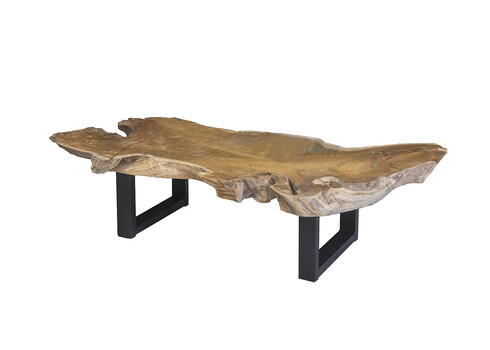 Diivanilaud AKAR naturaalne / must, 120x70xH34 cm