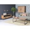 Kapp-riiul ACCENT naturaalne puit / must, 120x45xH180 cm