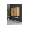 Kapp-riiul ACCENT naturaalne puit / must, 120x45xH180 cm