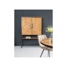 Kapp-riiul ACCENT naturaalne puit / must, 120x45xH180 cm