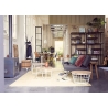 Riiul FLOW naturaalne puit / must, 85x35xH188 cm