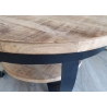 Diivanilaud MARK naturaalne puit / must, 85x85xH44 cm