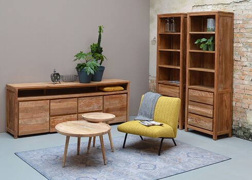 Kummut LOS ANGELES naturaalne puit, 220x45xH80 cm