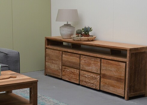 Kummut LOS ANGELES naturaalne puit, 220x45xH80 cm