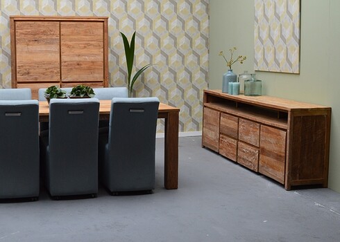 Kummut LOS ANGELES naturaalne puit, 220x45xH80 cm