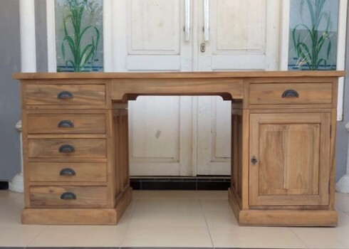 Kirjutuslaud TEAK naturaalne puit, 160x80xH76 cm