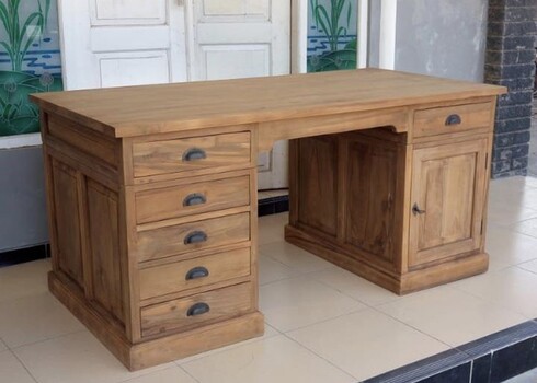 Kirjutuslaud TEAK naturaalne puit, 160x80xH76 cm