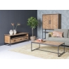 Tv-alus ACCENT naturaalne puit / must, 150x45xH50 cm