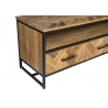 Tv-alus ACCENT naturaalne puit / must, 150x45xH50 cm