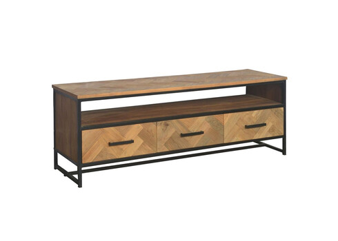 Tv-alus ACCENT naturaalne puit / must, 150x45xH50 cm