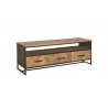 Tv-alus ACCENT naturaalne puit / must, 150x45xH50 cm
