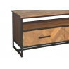 Tv-alus ACCENT naturaalne puit / must, 180x45xH50 cm