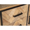 Kummut ACCENT naturaalne puit / must, 145x45xH85 cm