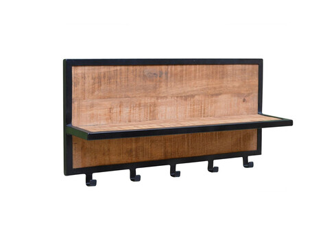 Nagi CARO naturaalne puit / must, 70x15xH30 cm