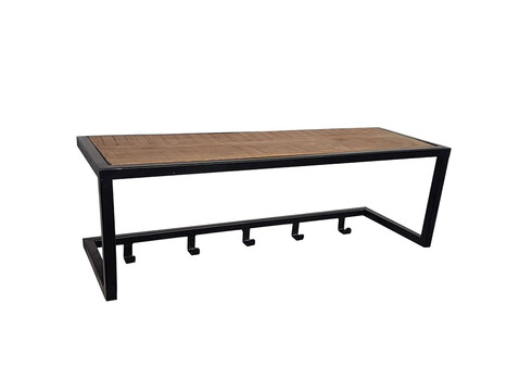 Nagi ABBY naturaalne puit / must, 75x26xH35 cm