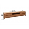 Tv-alus INAL naturaalne puit, 240x45xH60 cm