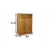Kapp ADELAIDE naturaalne, 85x35xH110 cm