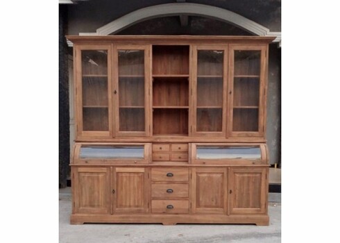 Puhvetkapp BASTIAAN naturaalne puit, 215x50xH215 cm